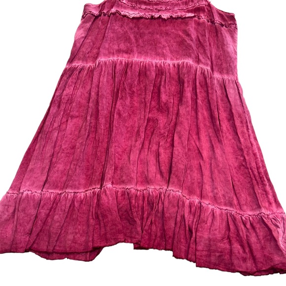 Altar’d State Spaghetti Strap Bohemian Style Dress Swim Cover Up Large Raspberry - Picture 6 of 11